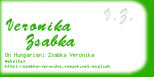 veronika zsabka business card